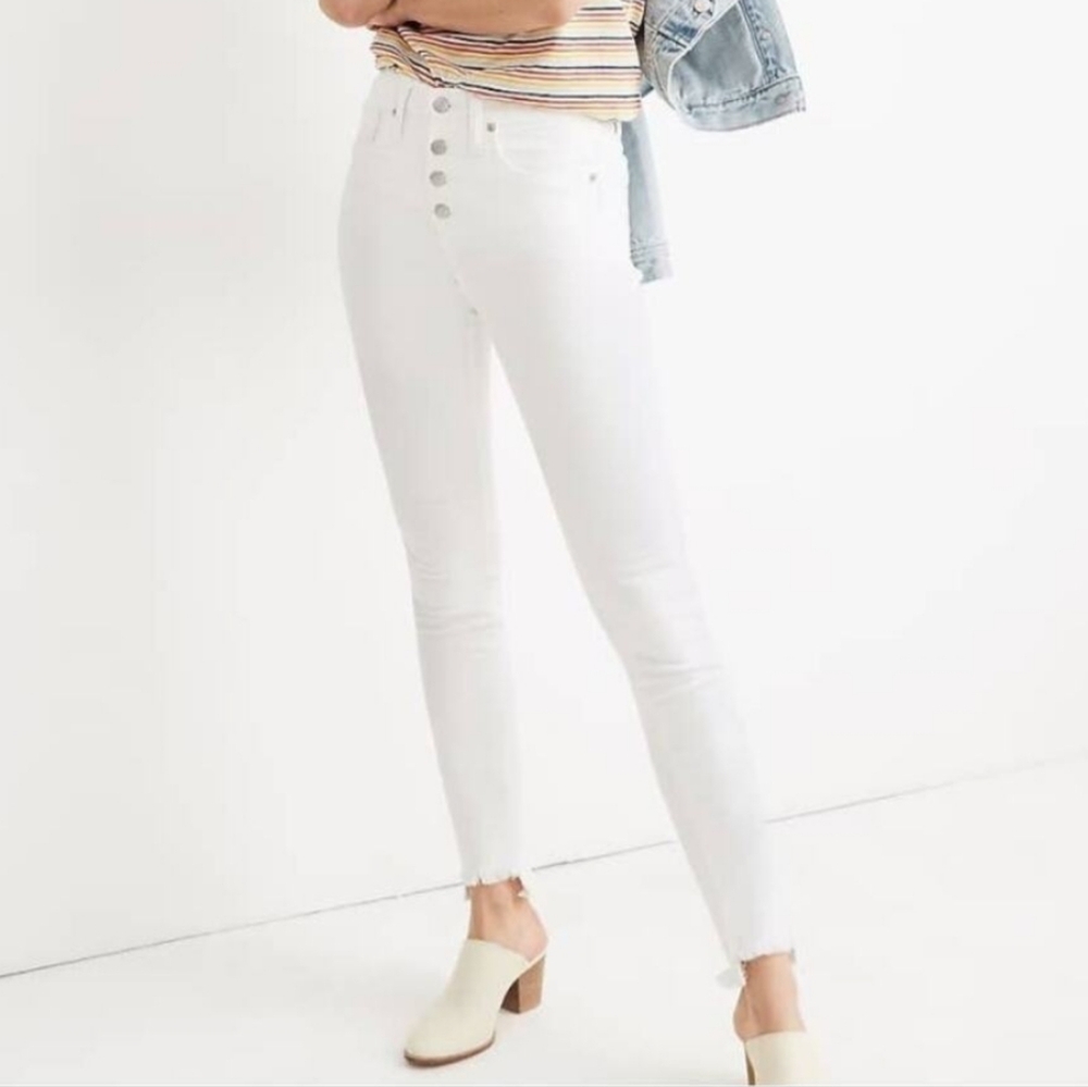 Madewell 10" High Rise Skinny Jeans Raw Hem NWT